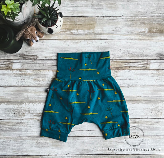 Short Crocodile Teal