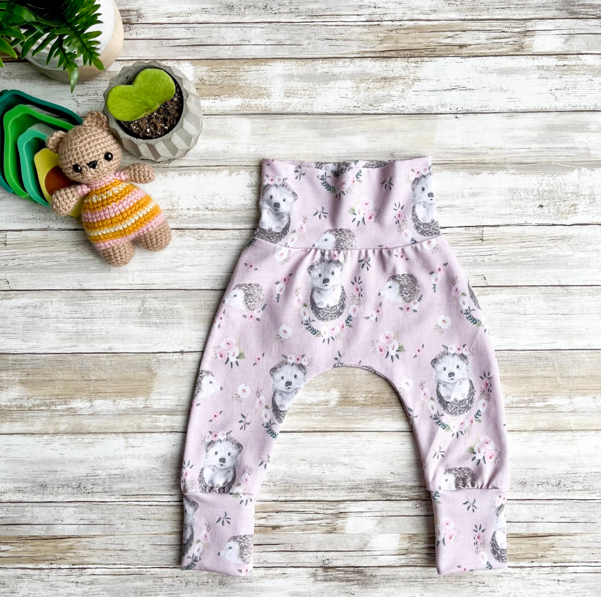 Pantalon Bébé hérisson rosé