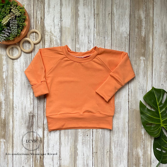 Chandail Raglan en Bambou Cantaloup