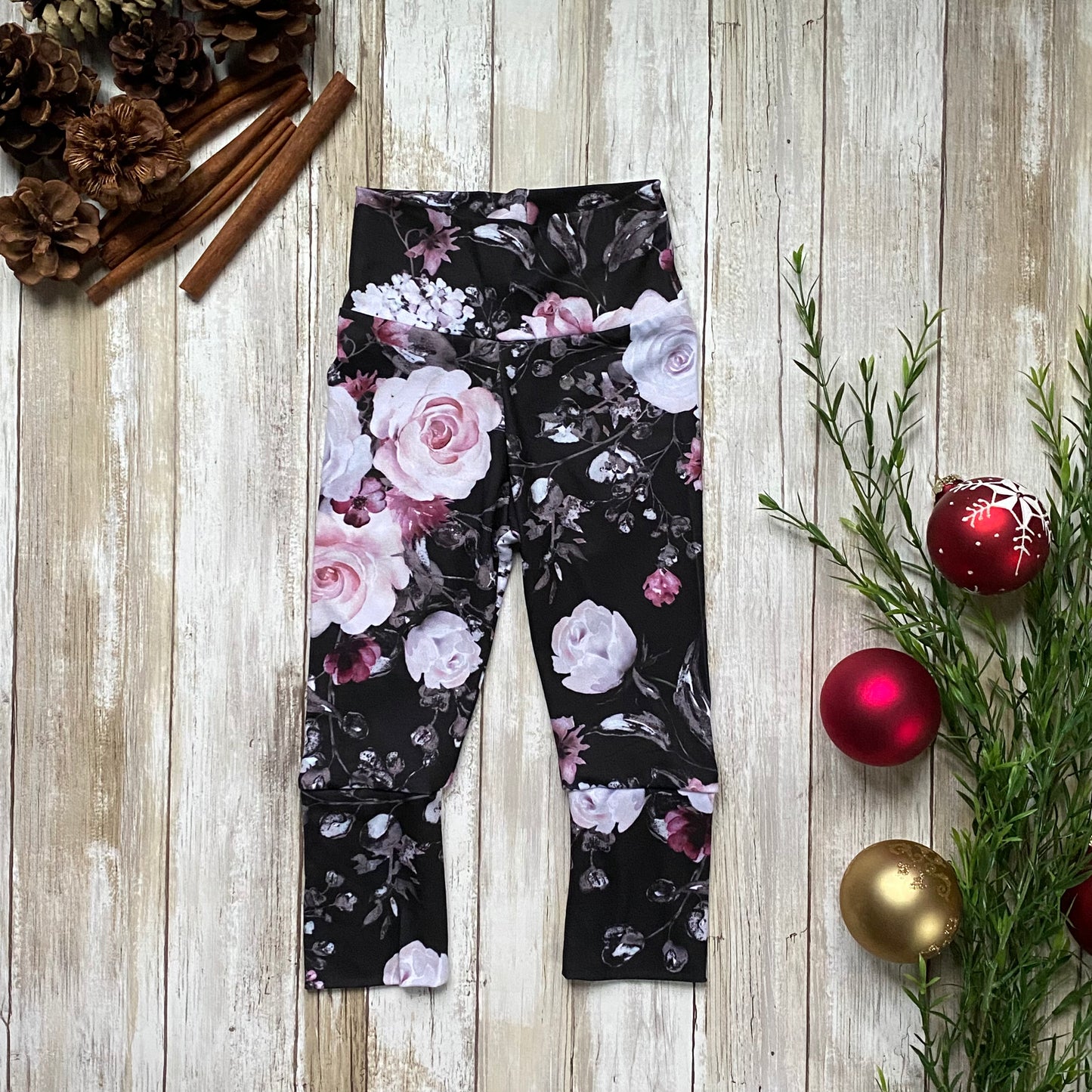 Leggings évolutifs Fleurs rosés