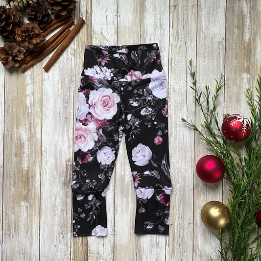 Leggings évolutifs Fleurs rosés