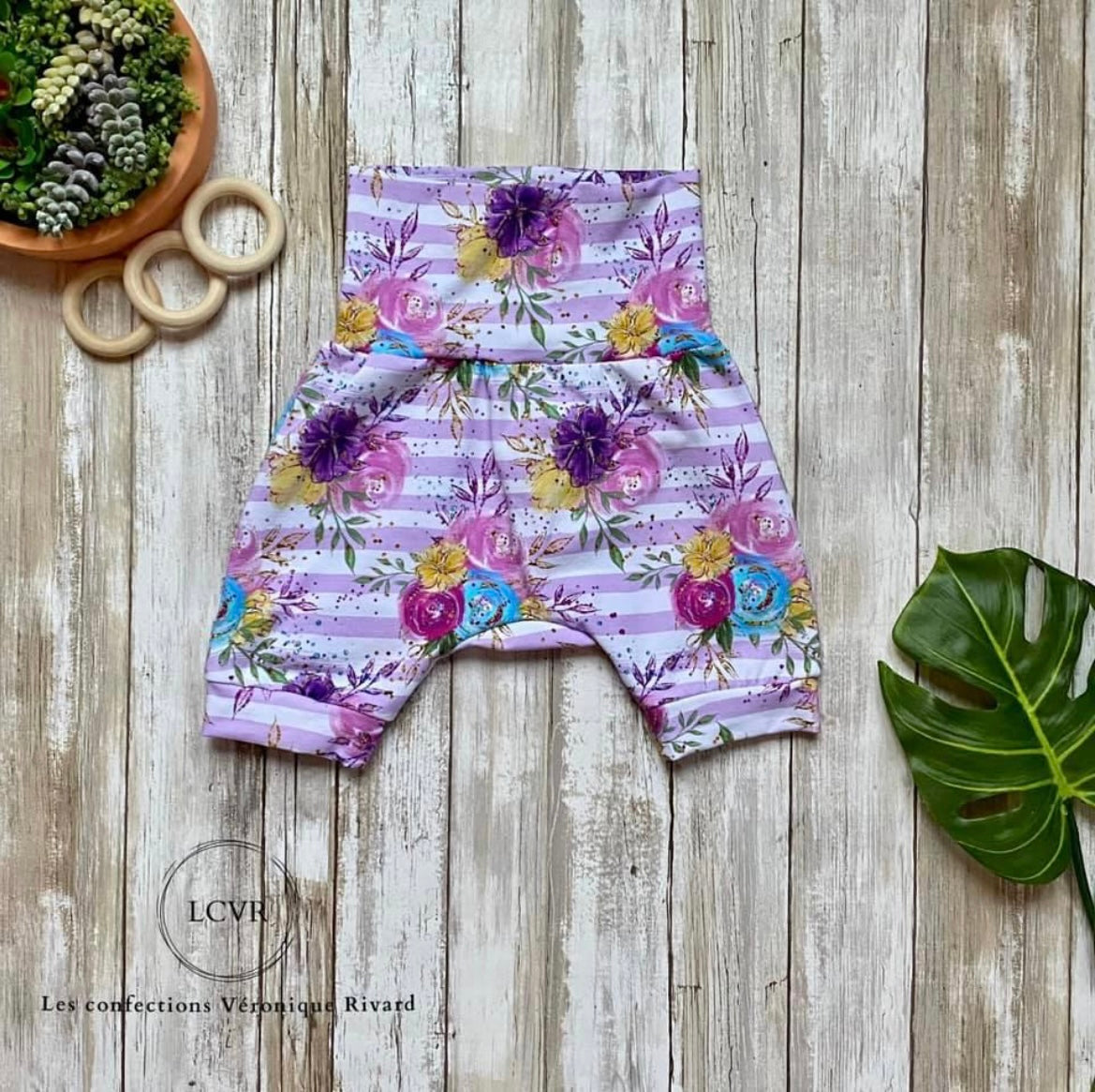 Short Fleurs lilas